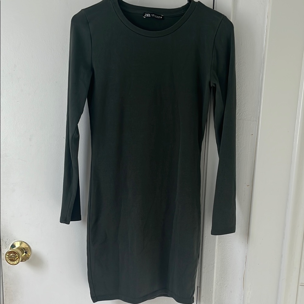 Zara  Green T-shirt Dress